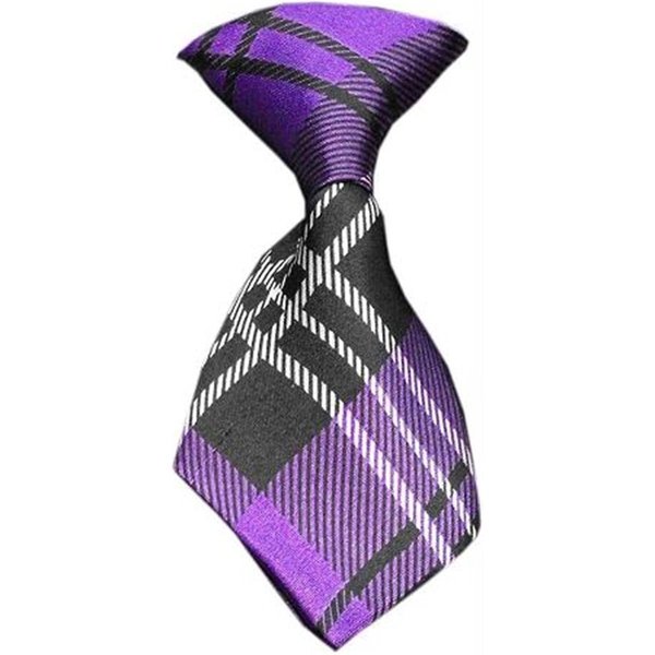 Unconditional Love Dog Neck Tie Plaid Purple UN742907